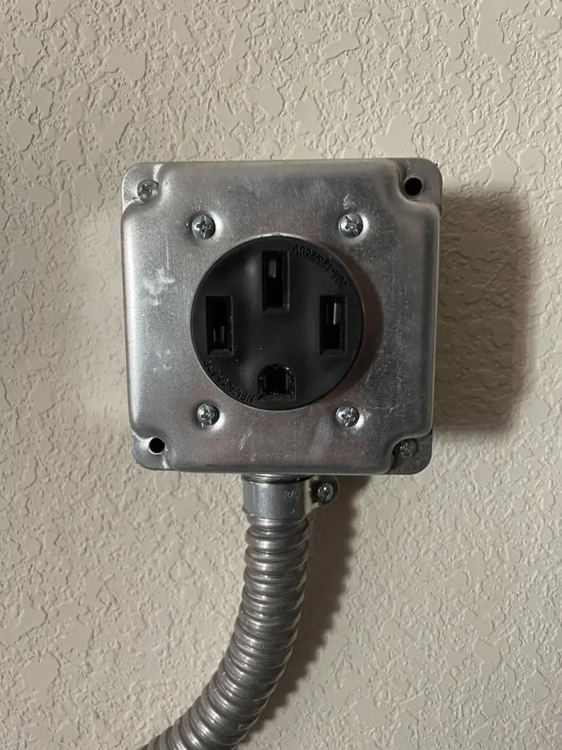 NEMA 14-50 outlet installed for Electrical Panel Upgrade in Mountain Grove